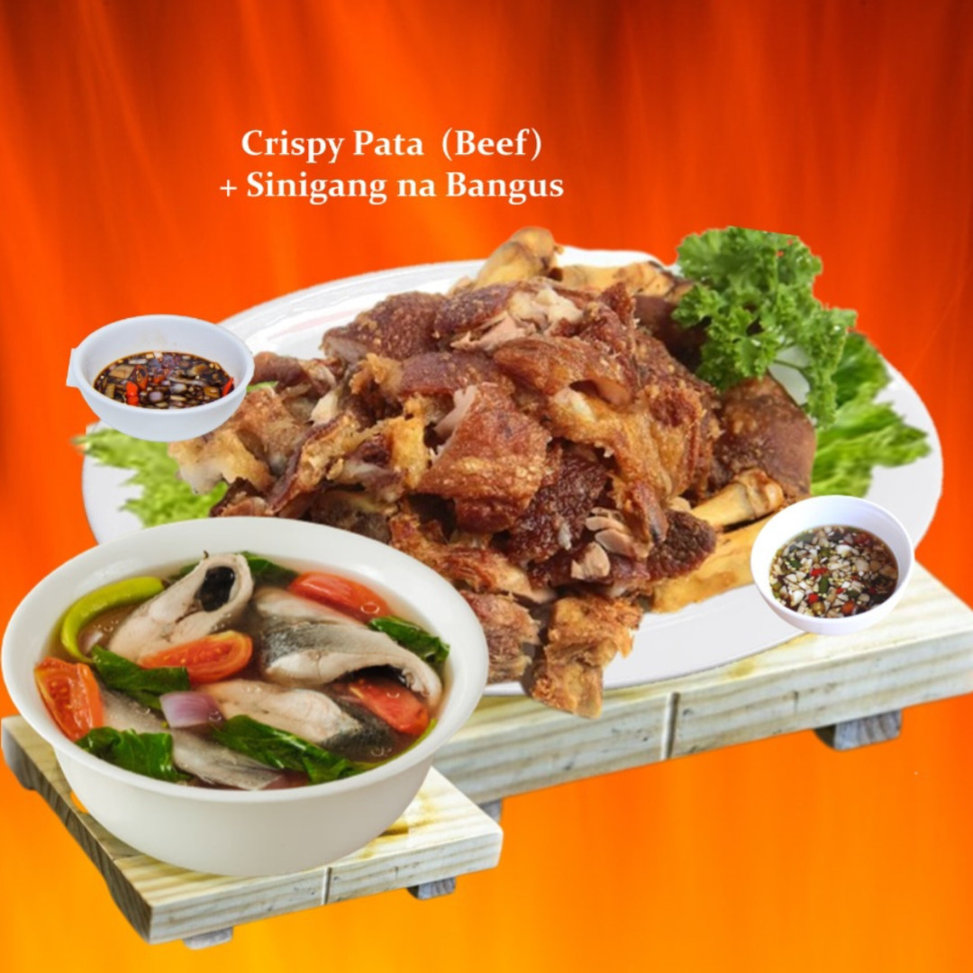 Crispy Pata (Beef) with Sinigang Na Bangus