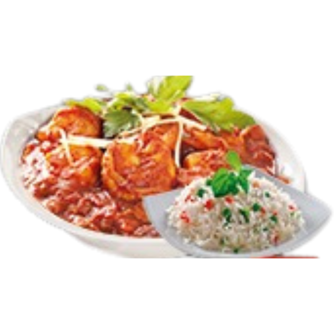 Prawns Chilli with Fried Rice